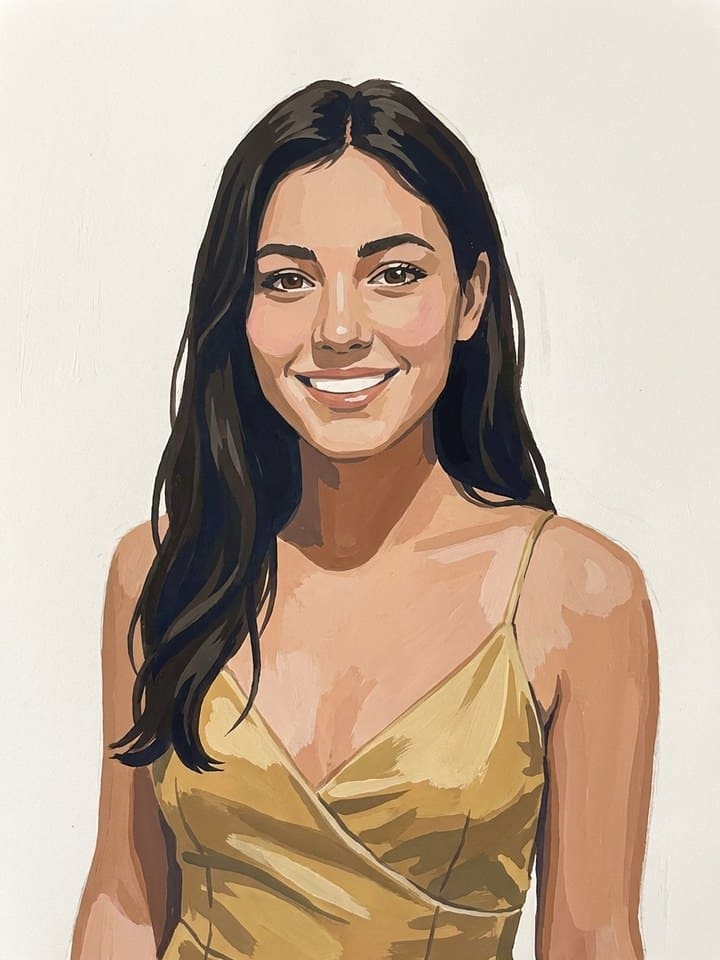 Exemple de portrait à la gouache